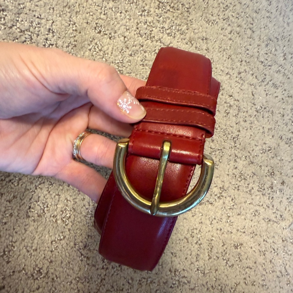 Coach red vintage Leather Belt